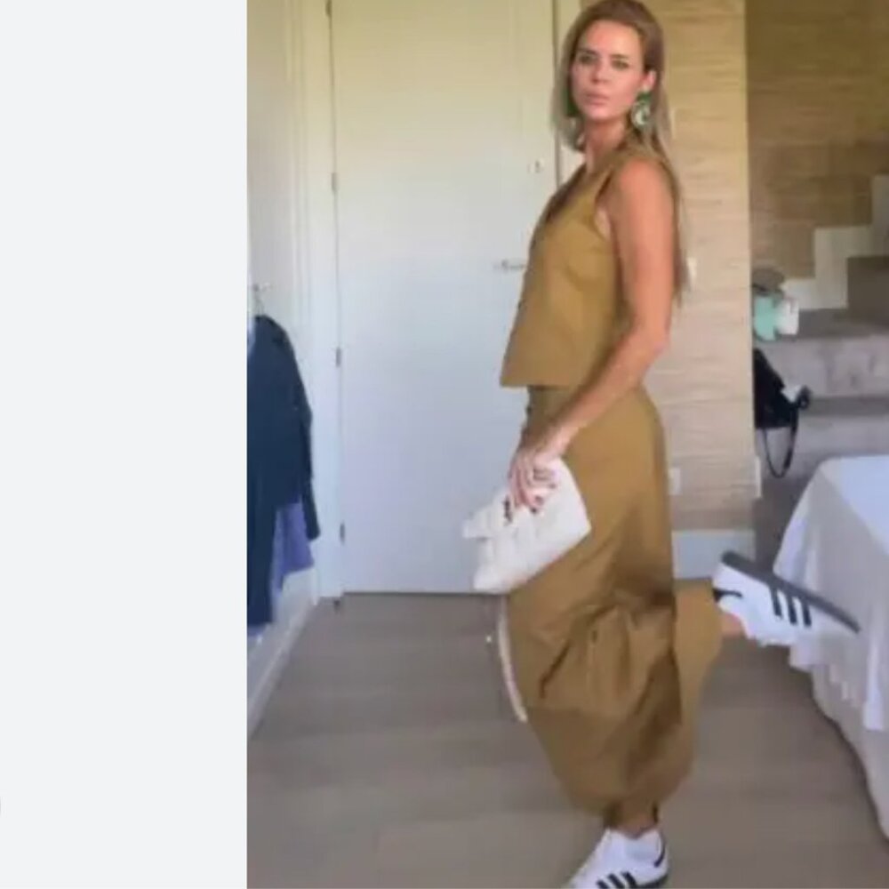 ZARA LINEN TOFFEE TAUPE MAXI SKIRT - Picture 3 of 13